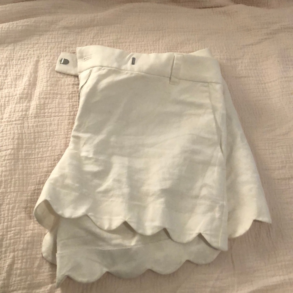 White Scalloped J. Crew shorts!